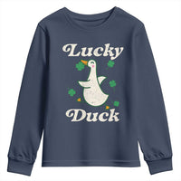 Lucky Duck Youth Sweatshirt St Patricks Day Shamrock Irish