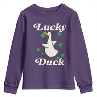 Lucky Duck Youth Sweatshirt St Patricks Day Shamrock Irish