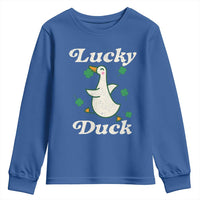 Lucky Duck Youth Sweatshirt St Patricks Day Shamrock Irish