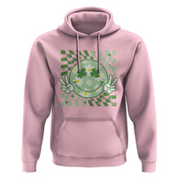Retro Groovy Shamrock Smile Face St Patricks Day Hoodie