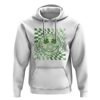 Retro Groovy Shamrock Smile Face St Patricks Day Hoodie