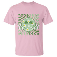 Retro Groovy Shamrock Smile Face St Patricks Day T Shirt