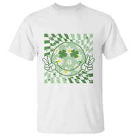 Retro Groovy Shamrock Smile Face St Patricks Day T Shirt