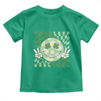 Retro Groovy Shamrock Smile Face St Patricks Day Toddler T Shirt