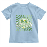 Retro Groovy Shamrock Smile Face St Patricks Day Toddler T Shirt