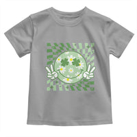 Retro Groovy Shamrock Smile Face St Patricks Day Toddler T Shirt