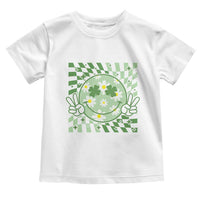 Retro Groovy Shamrock Smile Face St Patricks Day Toddler T Shirt