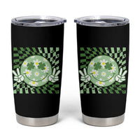 Retro Groovy Shamrock Smile Face St Patricks Day Tumbler Cup