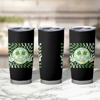Retro Groovy Shamrock Smile Face St Patricks Day Tumbler Cup