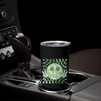 Retro Groovy Shamrock Smile Face St Patricks Day Tumbler Cup