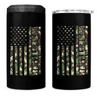 Wrestling American Flag Camo Wrestler 4 in 1 Can Cooler Tumbler