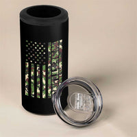 Wrestling American Flag Camo Wrestler 4 in 1 Can Cooler Tumbler