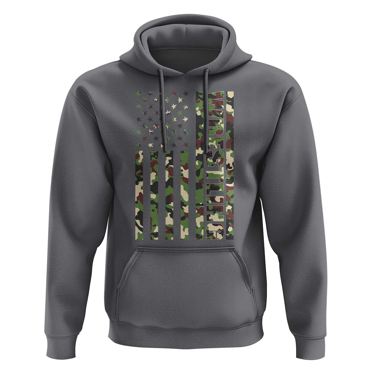Wrestling American Flag Camo Wrestler Hoodie