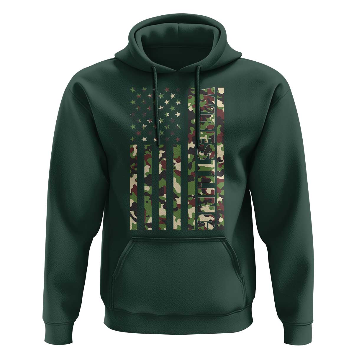 Wrestling American Flag Camo Wrestler Hoodie