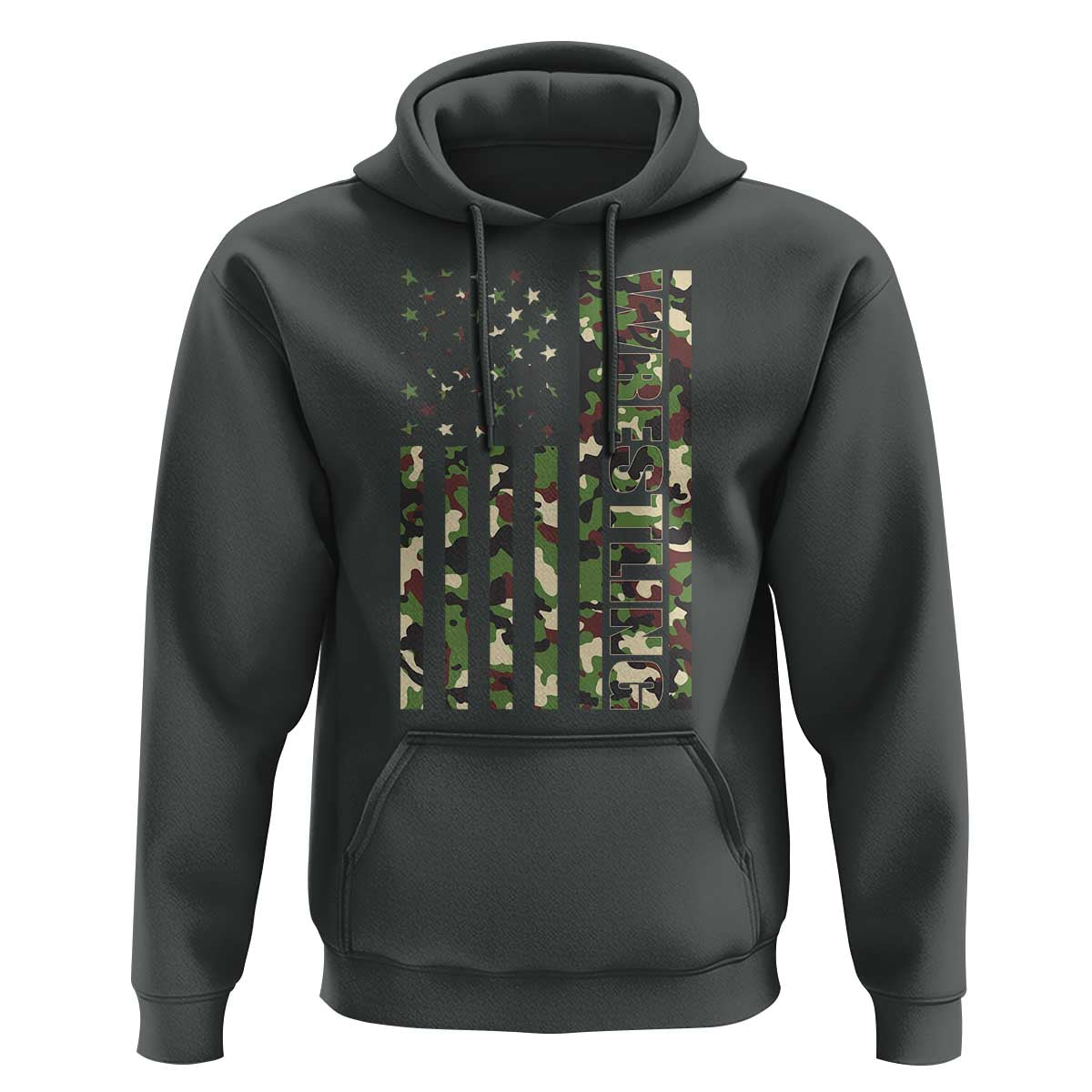 Wrestling American Flag Camo Wrestler Hoodie