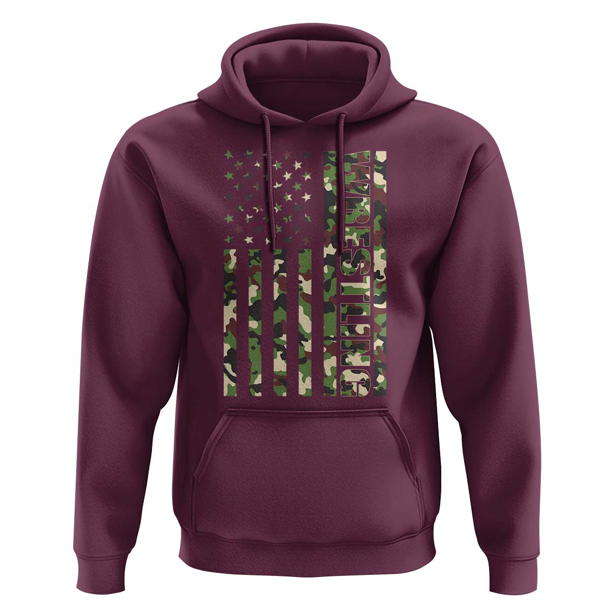 Wrestling American Flag Camo Wrestler Hoodie