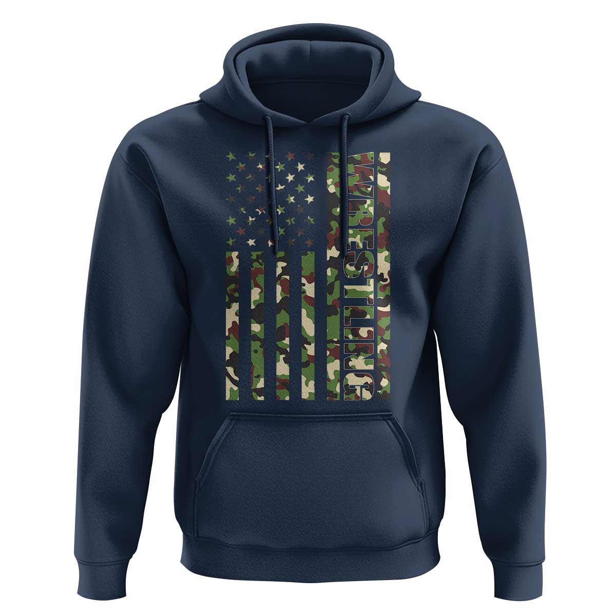 Wrestling American Flag Camo Wrestler Hoodie