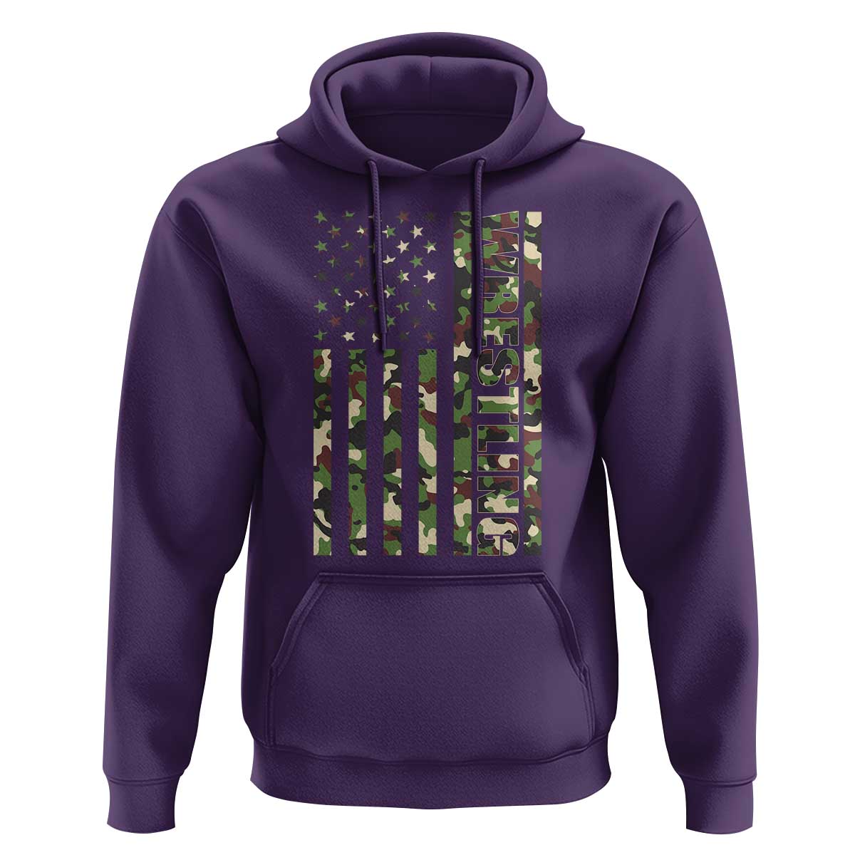Wrestling American Flag Camo Wrestler Hoodie