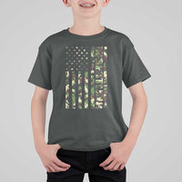 Wrestling American Flag Camo Wrestler T Shirt For Kid