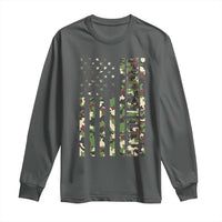 Wrestling American Flag Camo Wrestler Long Sleeve Shirt