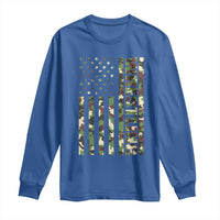 Wrestling American Flag Camo Wrestler Long Sleeve Shirt