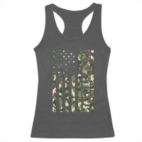 Wrestling American Flag Camo Wrestler Racerback Tank Top