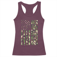 Wrestling American Flag Camo Wrestler Racerback Tank Top