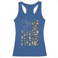 Wrestling American Flag Camo Wrestler Racerback Tank Top