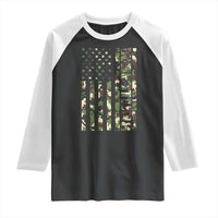 Wrestling American Flag Camo Wrestler Raglan Shirt