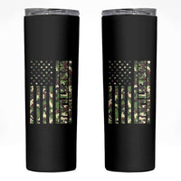 Wrestling American Flag Camo Wrestler Skinny Tumbler