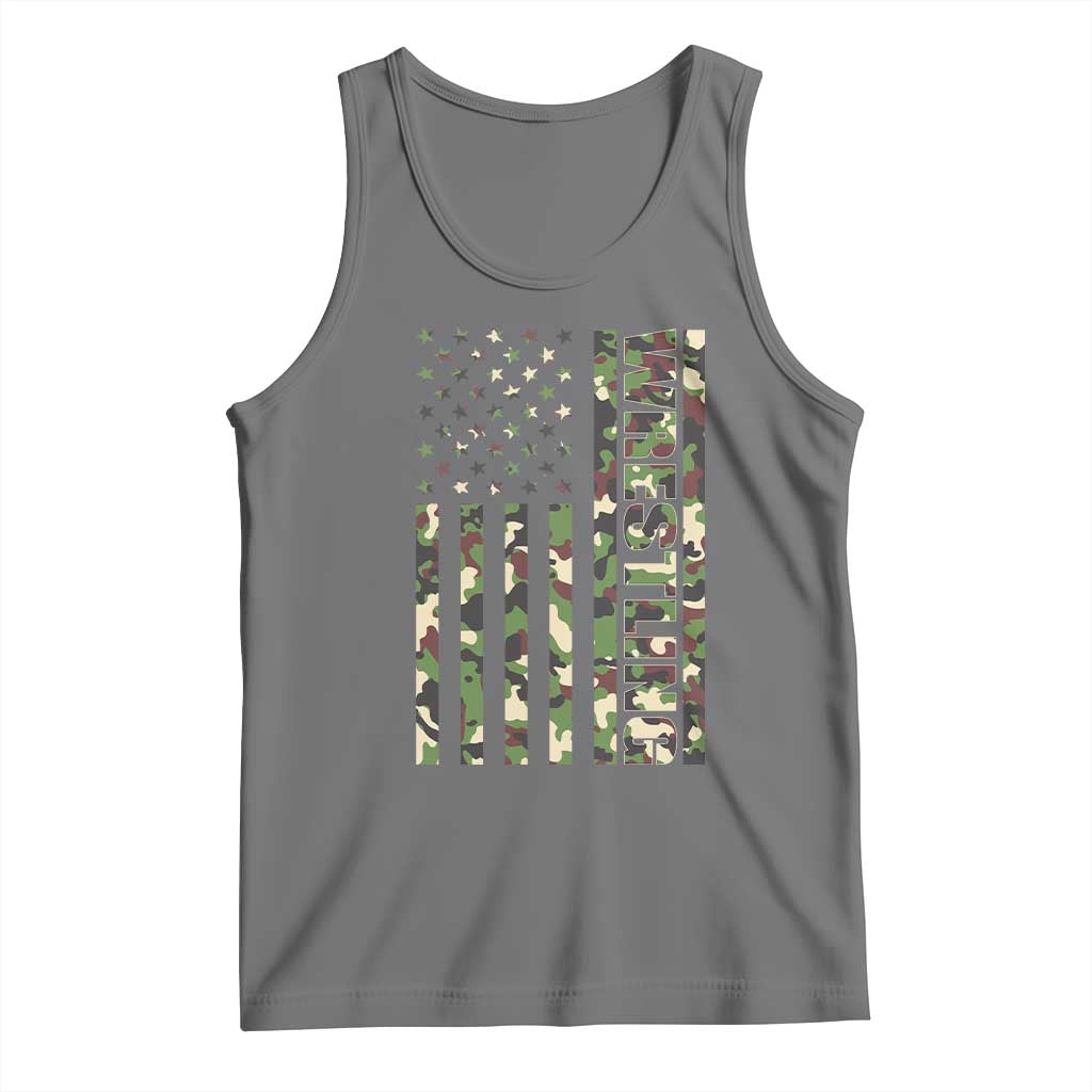 Wrestling American Flag Camo Wrestler Tank Top