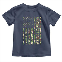 Wrestling American Flag Camo Wrestler Toddler T Shirt