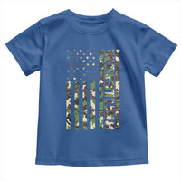 Wrestling American Flag Camo Wrestler Toddler T Shirt