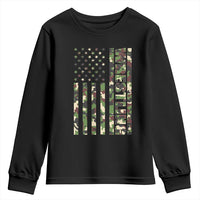 Wrestling American Flag Camo Wrestler Youth Sweatshirt