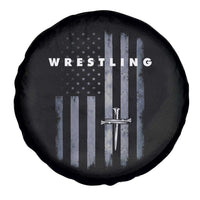 Christian Wrestling Spare Tire Cover Wrestler Faith Strength US USA Flag Christ Cross