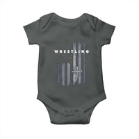 Christian Wrestling Baby Onesie Wrestler Faith Strength US USA Flag Christ Cross