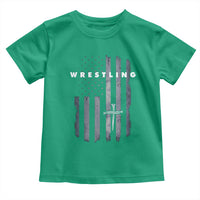 Christian Wrestling Toddler T Shirt Wrestler Faith Strength US USA Flag Christ Cross