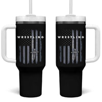 Christian Wrestling Tumbler With Handle Wrestler Faith Strength US USA Flag Christ Cross
