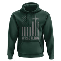 Faith Wrestling Hoodie Christian Wrestler American Flag Cross