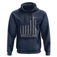 Faith Wrestling Hoodie Christian Wrestler American Flag Cross