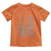 Faith Wrestling Toddler T Shirt Christian Wrestler American Flag Cross