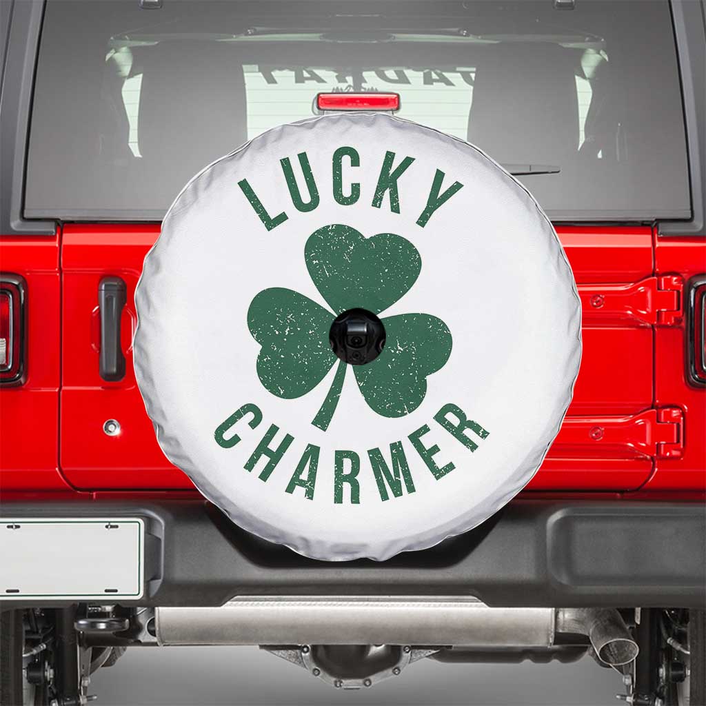 Funny Irish St Patricks Day Shamrock Spare Tire Cover Lucky Charmer