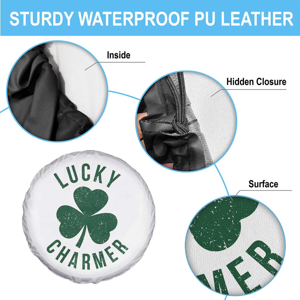 Funny Irish St Patricks Day Shamrock Spare Tire Cover Lucky Charmer