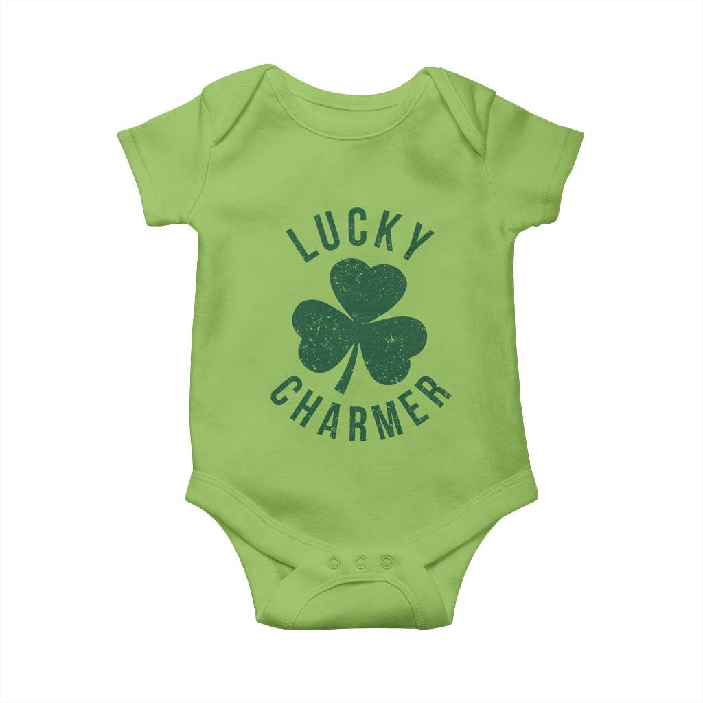 Funny Irish St Patricks Day Shamrock Baby Onesie Lucky Charmer