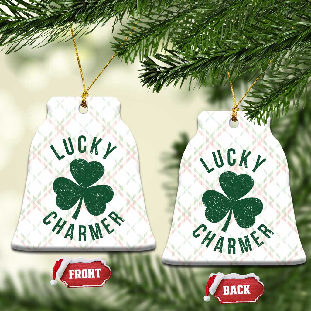 Funny Irish St Patricks Day Shamrock Ceramic Ornament Lucky Charmer