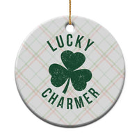 Funny Irish St Patricks Day Shamrock Ceramic Ornament Lucky Charmer