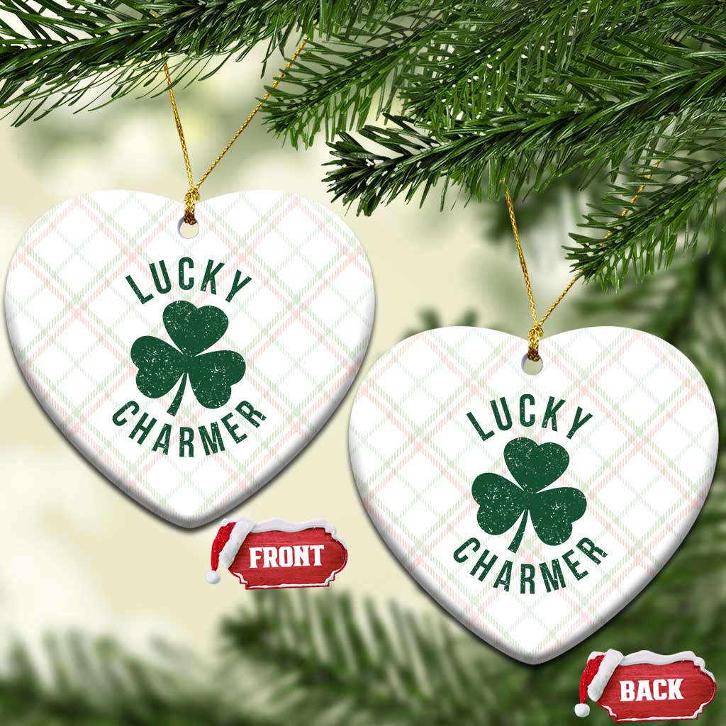 Funny Irish St Patricks Day Shamrock Ceramic Ornament Lucky Charmer