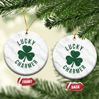 Funny Irish St Patricks Day Shamrock Ceramic Ornament Lucky Charmer
