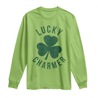 Funny Irish St Patricks Day Shamrock Long Sleeve Shirt Lucky Charmer