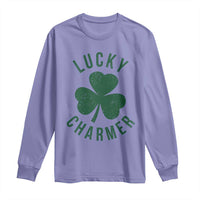 Funny Irish St Patricks Day Shamrock Long Sleeve Shirt Lucky Charmer